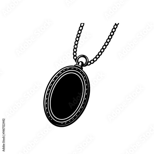locket necklace  a gold or silver oval locket 