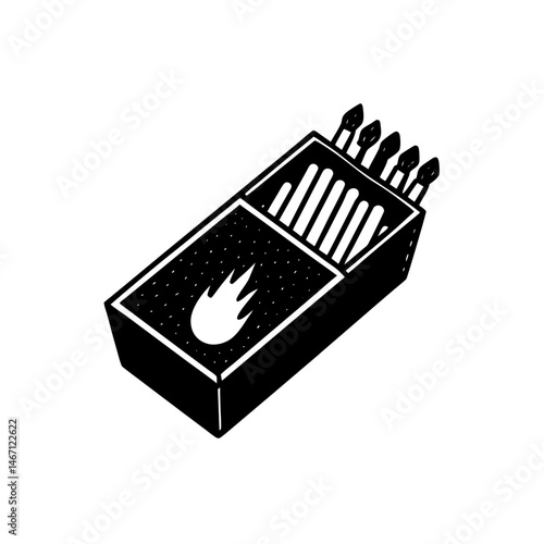 matchbox with matches  a vintage style matchbox 