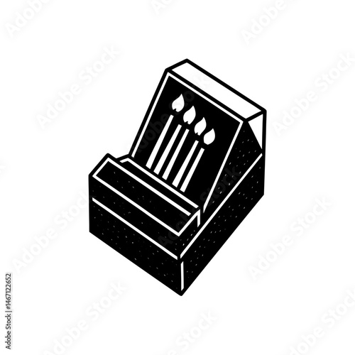matchbox with matches  a vintage style matchbox 