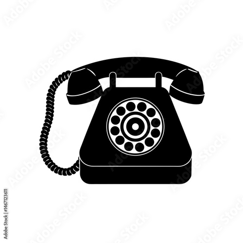 rotary telephone  a classic rotary dial phone withe
