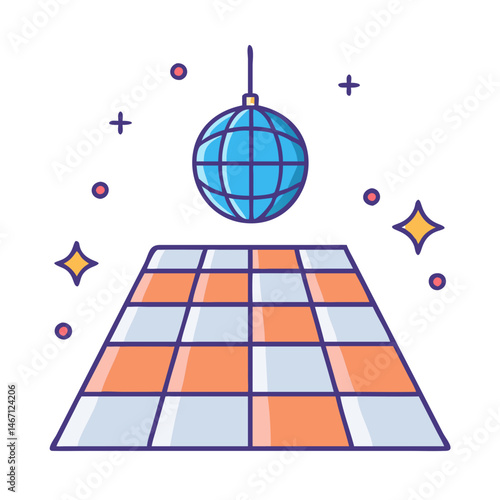 Disco ball dance floor party celebration event nightlife entertainment clubbing fun dancing lights