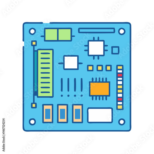 Electronic circuit board pcb motherboard components system technology hardware it engineering design microchip