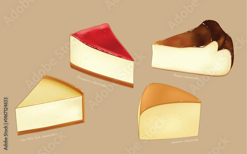 cheesecake Vector set