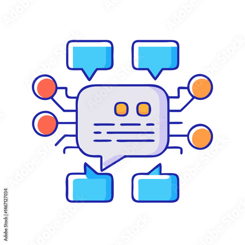 Ai chatbot artificial intelligence machine learning conversational ai chat bubble message ai assistant