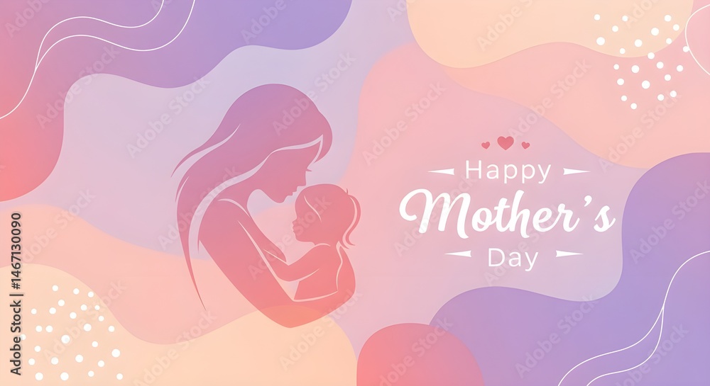 Pastel Mother's Day: A Silhouette of Affection Pastel Mother's Day: A Silhouette of Affection