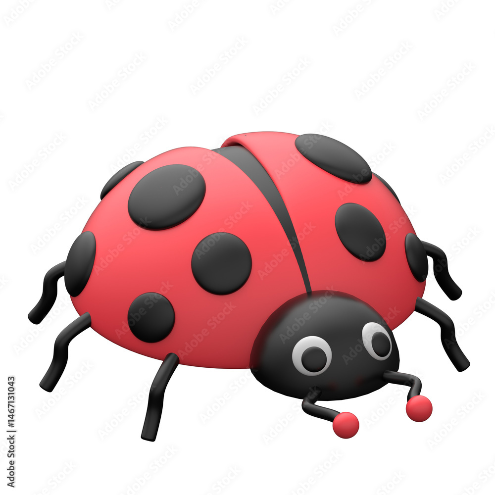 Ladybug 3D icon on transparent background
Ladybug 3D icon on transparent background