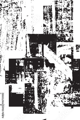 A distressed fragmented geometric structure dominates the .