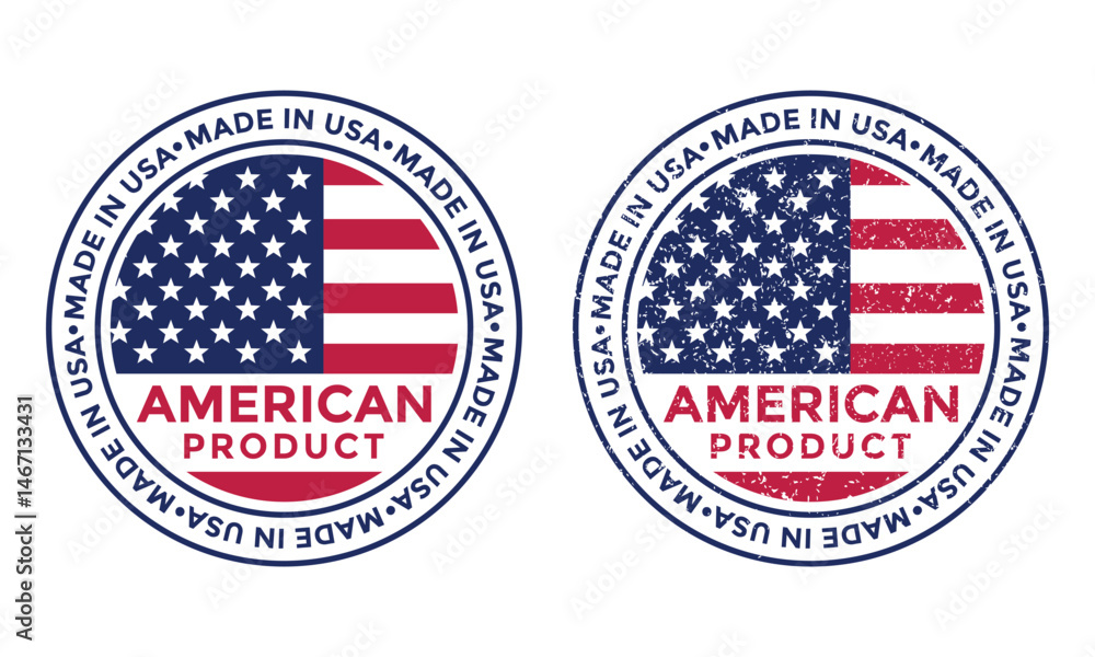 Made in USA flag vector icon template Made in USA flag vector icon template