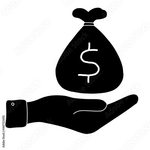 Silhouette Hands Business Theme Illustration Set