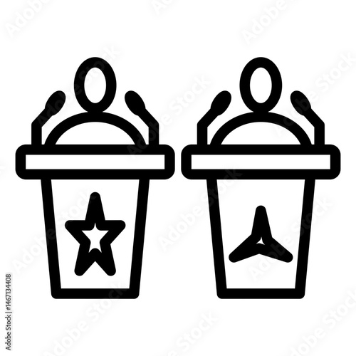 Debate vector icon illustration concept