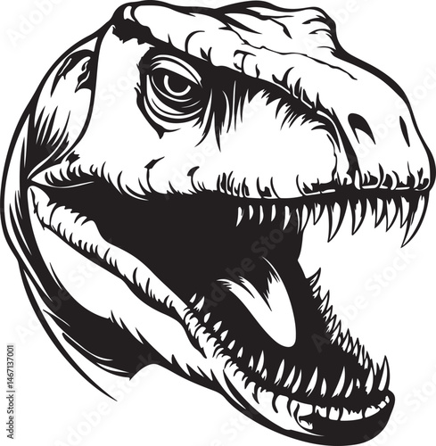 allosaurus head vector