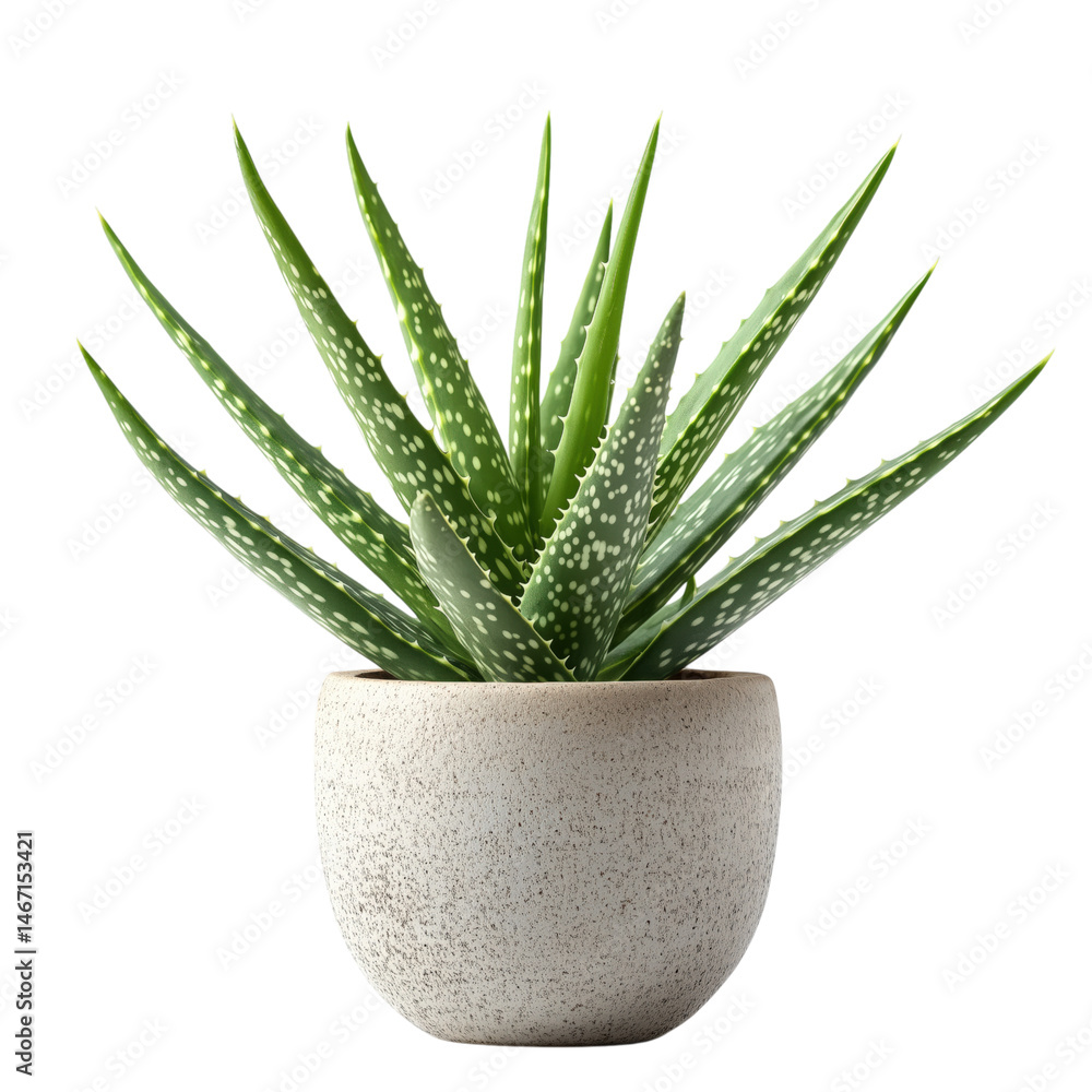 aloe vera plant in a pot isolated on transparent background aloe vera plant in a pot isolated on transparent background