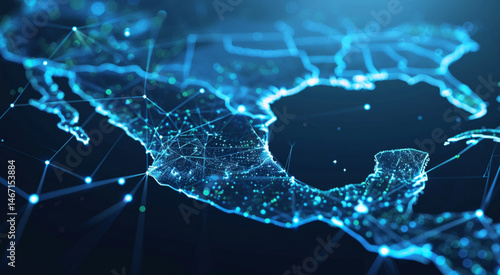 Map of Mexico with glowing hospital locations, showing expansion from a few regional dots to a national network, clean white + blue healthcare design aesthetic with data highlights