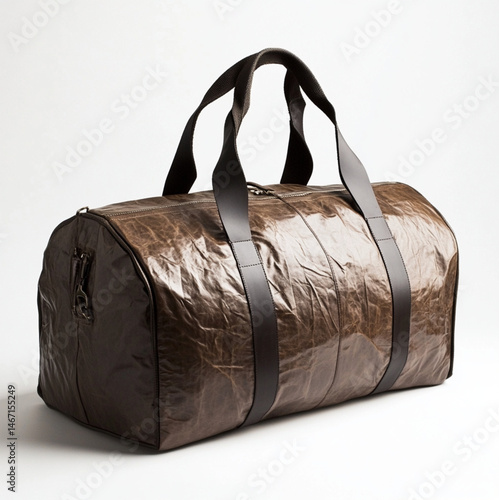 Obraz na płótnie a nylon packable foldable duffle bag in a leather pouch w salonie