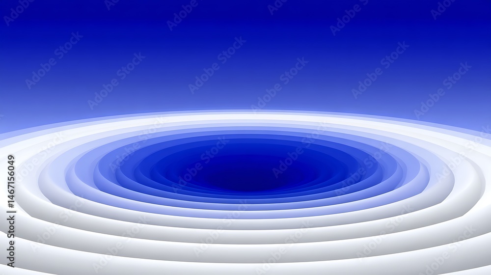 Obraz premium Abstract Blue Vortex Depth with Light, and and Design.