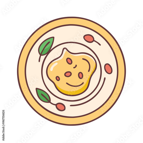 Delicious polenta recipe creamy polenta with beans and herbs gourmet food illustration dish art