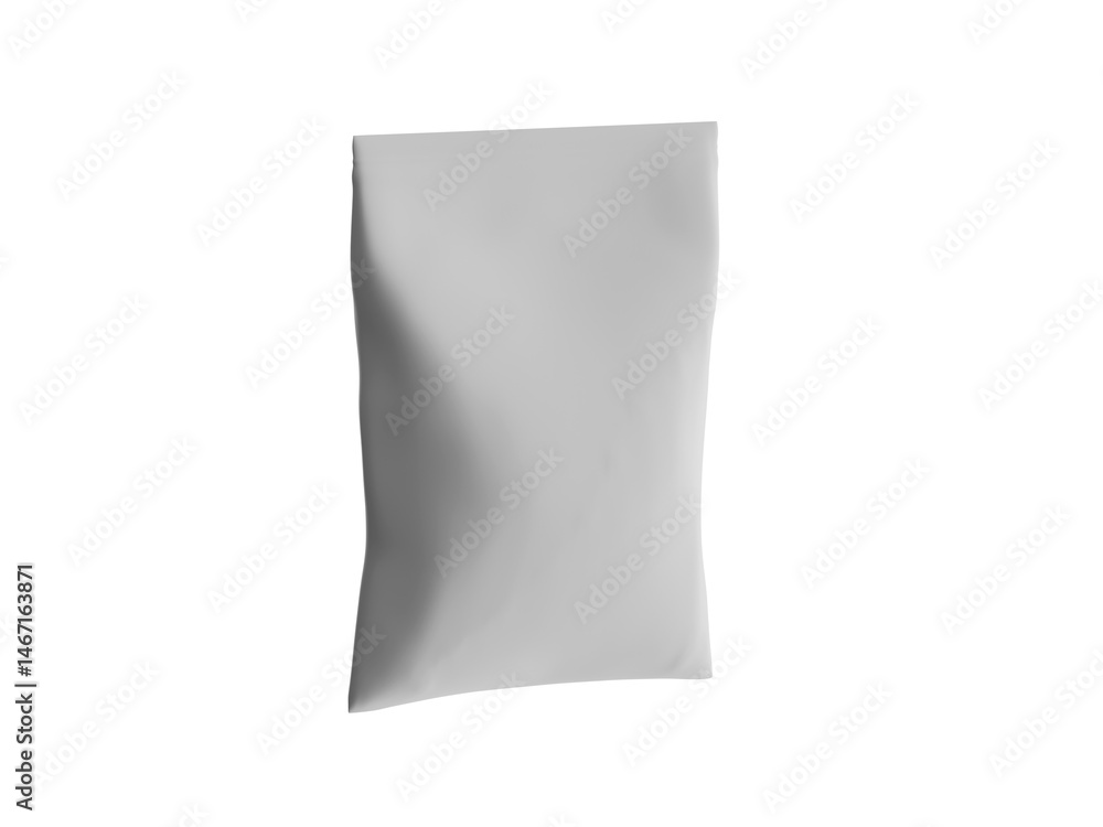 Paper kraft packaging for snack 3d render illustration isolated on gray background Paper kraft packaging for snack 3d render illustration isolated on gray background