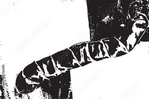 A person’s hand holds a skateboard against a white background.