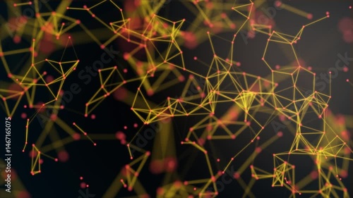Warm Abstract Plexus – Coral and Orange Glowing Network Background