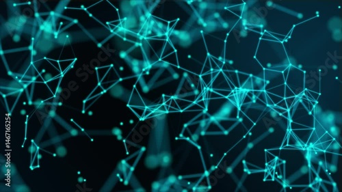 Futuristic Neon Plexus Network – Abstract Tech Background