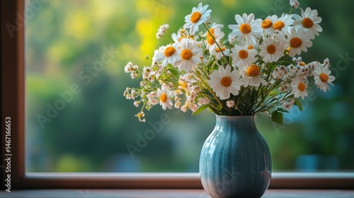 Wallpaper Mural Delicate daisy bouquet in a vase Torontodigital.ca