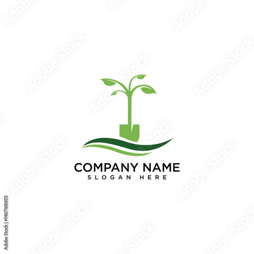 Landscape logo icon design isolated white background