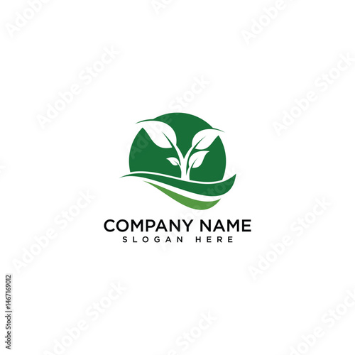 Landscape logo icon design isolated white background