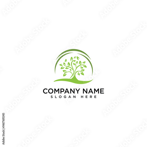Landscape logo icon design isolated white background
