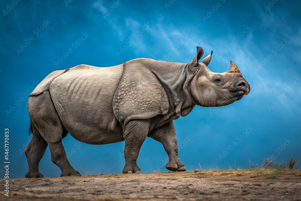 Fototapeta premium rhino in the wild