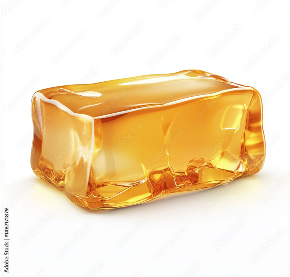 transparent clear delicious jelly rectangle isolated on a white background transparent clear delicious jelly rectangle isolated on a white background