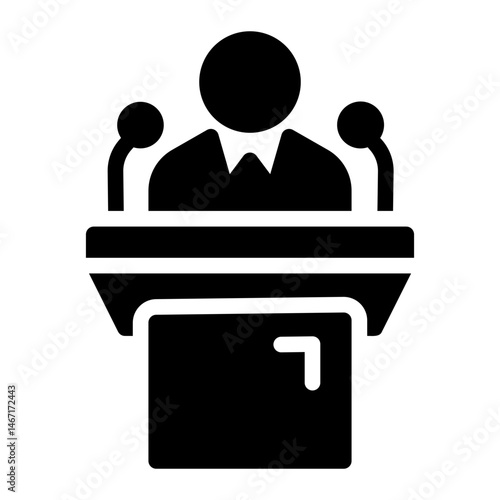 speech podium icon
