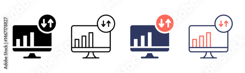 Web Traffic icon sheet multiple style collection