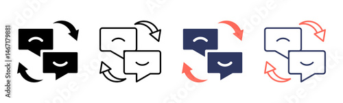 Feedback icon sheet multiple style collection