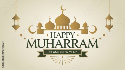 Wallpaper Mural Happy Muharram Mosque Background Torontodigital.ca