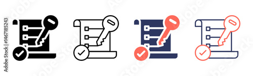 Keyword icon sheet multiple style collection