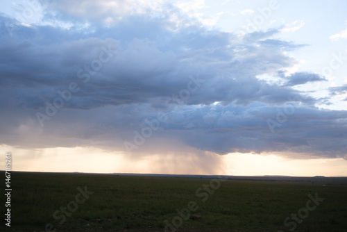 clouds over the field