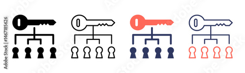 Keyword icon sheet multiple style collection