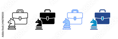 Strategic Planning Icon Set Multiple Style Collection