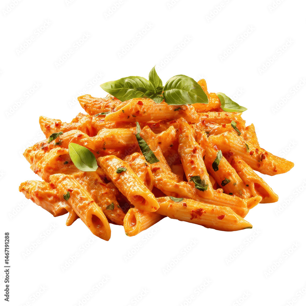 Delicious Penne Pasta with Creamy Tomato Sauce and Fresh Basil Delicious Penne Pasta with Creamy Tomato Sauce and Fresh Basil