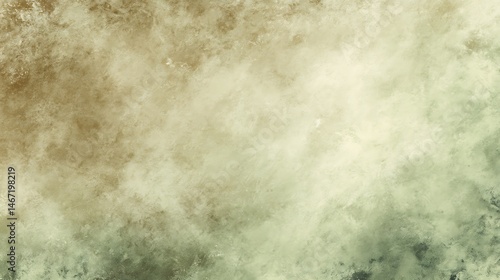 Soft green and muted brown artistic background featuring a design area, gentle sage tone, textured surface, timeless look, matte finish, empty layout, unwritten