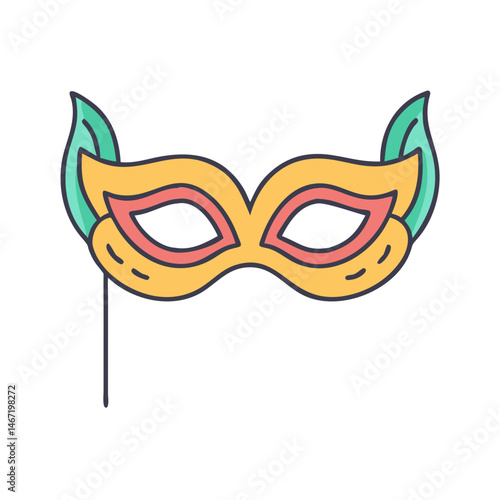 Orange mask carnival costume party masquerade venetian festival celebration eye wear accessory face