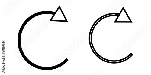 circle arrow icon set. Blue circular arrow icon, refresh, reload arrow icon symbol sign. Blue Reload vector icon set. repeat vector. restart or reset sign