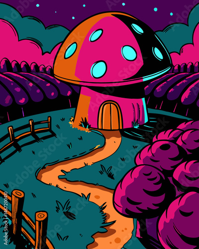 vector illustration of mushroom