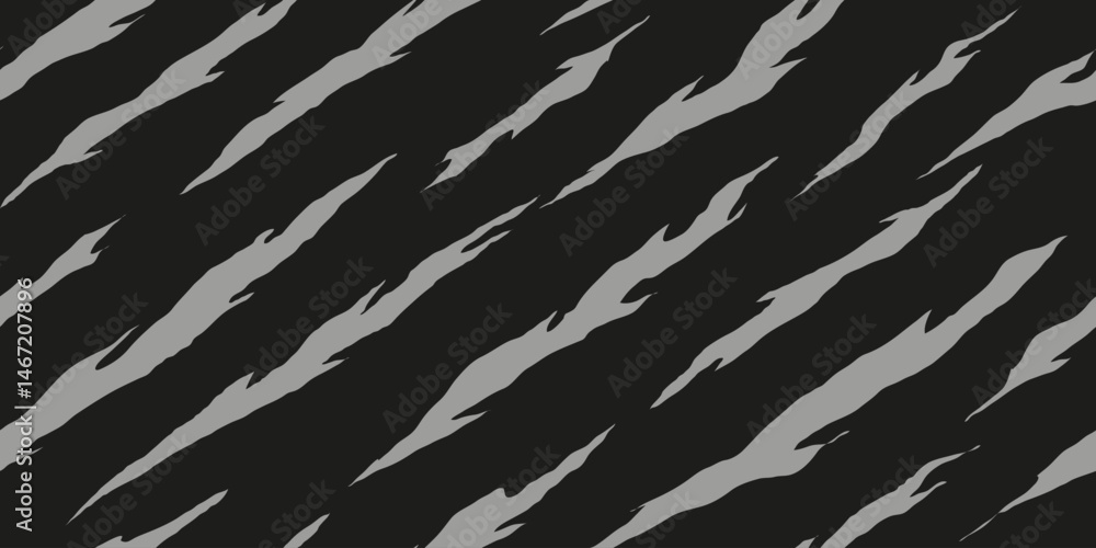 Organic shape claw scratch texture pattern in night black gray colors. Design for fabric, textile, covers, gift wrap, wallpaper, and background. Organic shape claw scratch texture pattern in night black gray colors. Design for fabric, textile, covers, gift wrap, wallpaper, and background.