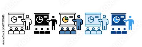 Workshop Training Icon Set Multiple Style Collection