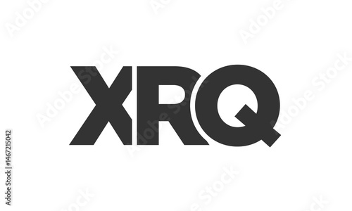 XRQ logo design template with strong and modern bold text. Initial based vector logotype featuring simple and minimal typography. Trendy company identity.