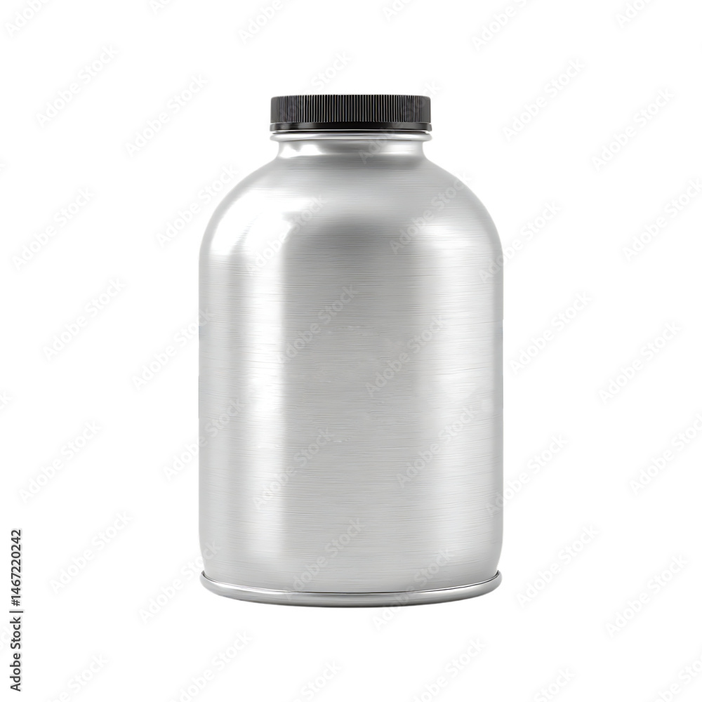 Blank silver metal bottle mockup. Blank silver metal bottle mockup.