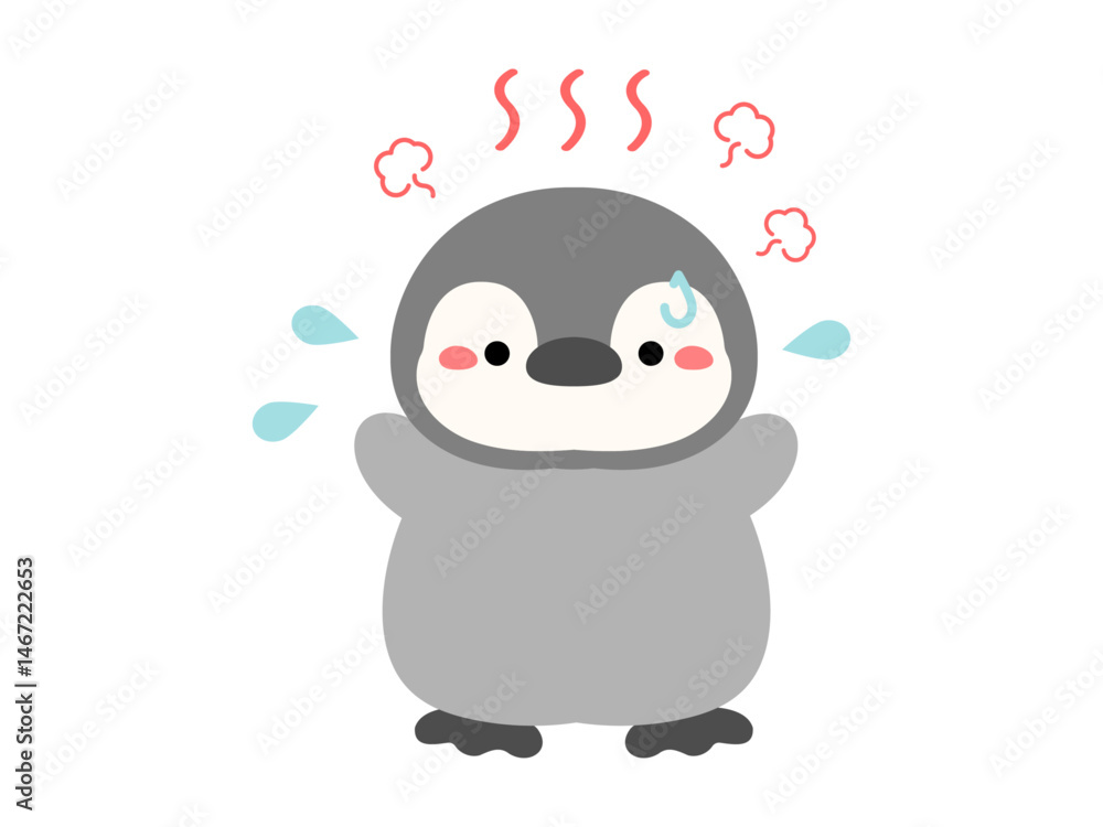 熱中症のペンギン 熱中症のペンギン