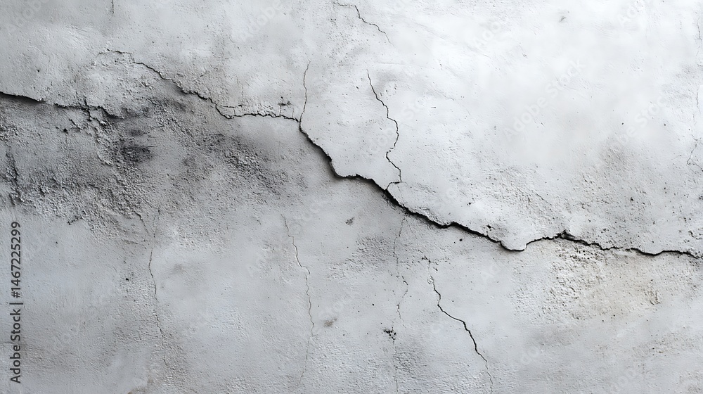 Obraz premium Textured gray concrete wall with subtle cracks and minimalist design