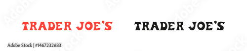 Trader Joe's logo in vector flat style. Set Trader Joe's